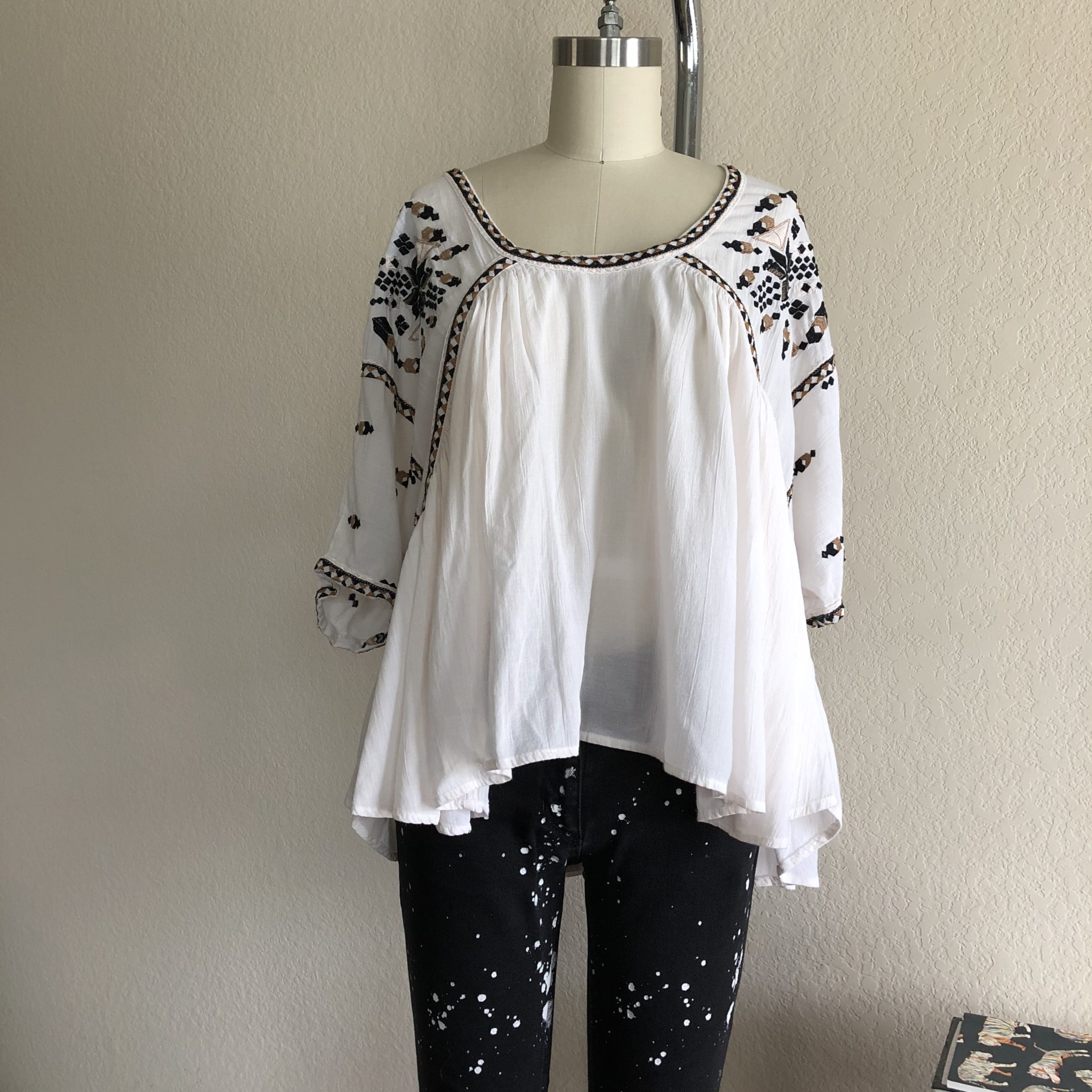 French Connection Woodstock Stitch Blouse - Costume Baldor